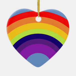 Farbiger Regenbogen Keramik Ornament