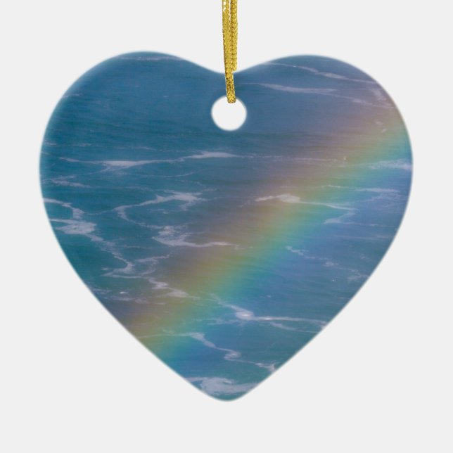 Farbiger Regenbogen Keramik Ornament (Vorne)