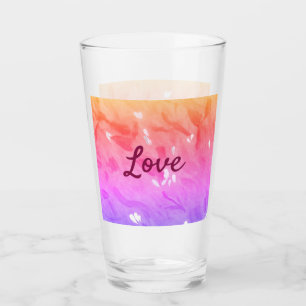 Farbiger Regenbogen-Liebe-Stolz lgbtq Gay Muster T Glas