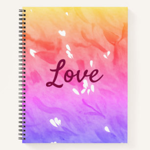 Farbiger Regenbogen-Liebe-Stolz lgbtq Gay Muster T Notizbuch