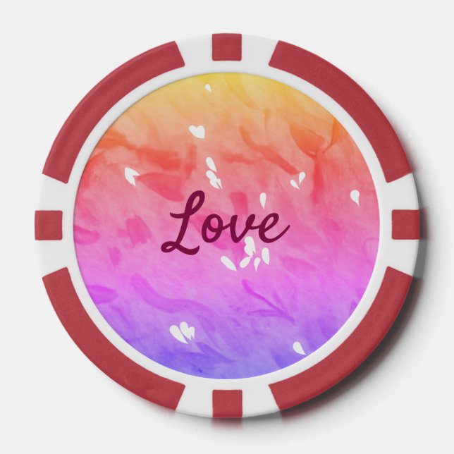 Farbiger Regenbogen-Liebe-Stolz lgbtq Gay Muster T Pokerchips (Vorderseite)