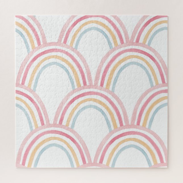 Farbiger Regenbogen Nahtlose Illustration Puzzle (Vertikal)