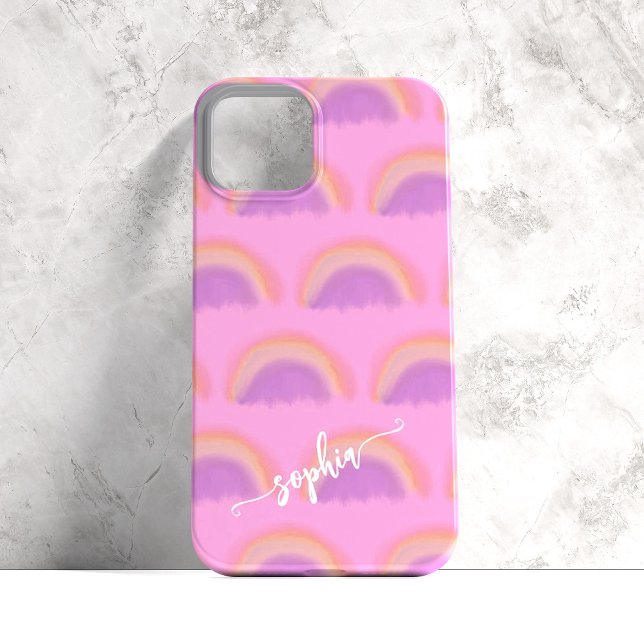 Farbiger Regenbogen-Name-Skript personalisiert Case-Mate iPhone Hülle (Von Creator hochgeladen)