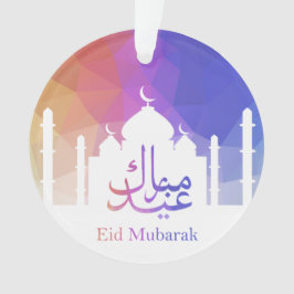 Farbiger Regenbogen Polygonal Eid Mubarak Moschee Ornament
