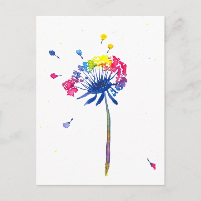 Farbiger Regenbogen Postkarte (Vorderseite)