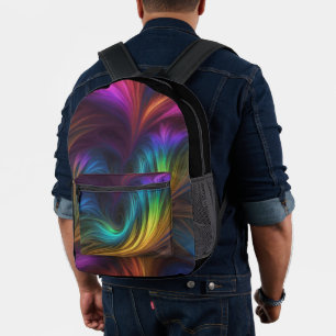 Farbiger Regenbogen-Swirl Bedruckter Rucksack