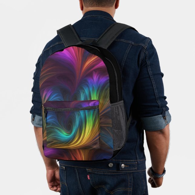 Farbiger Regenbogen-Swirl Bedruckter Rucksack (Insitu (Modell))