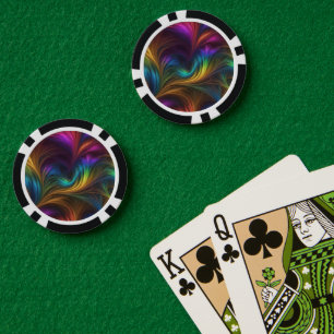 Farbiger Regenbogen-Swirl Pokerchips