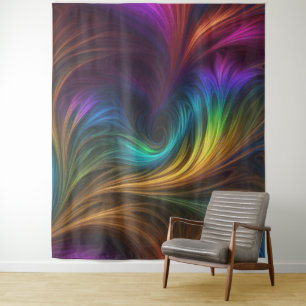 Farbiger Regenbogen-Swirl Wandteppich