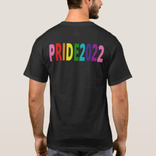 Farbiger Regenbogen Text LGBTQ Gay Pride 2022 T - T-Shirt