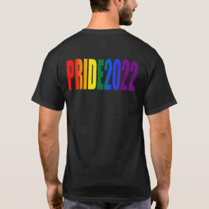Farbiger Regenbogen Text LGBTQ Gay Pride 2022 T -  T-Shirt