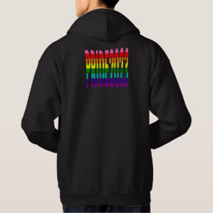 Farbiger Regenbogen Text LGBTQ Gay Pride 2023 T - Hoodie