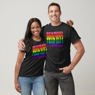 Farbiger Regenbogen Text LGBTQ Gay Pride 2023 T - T-Shirt