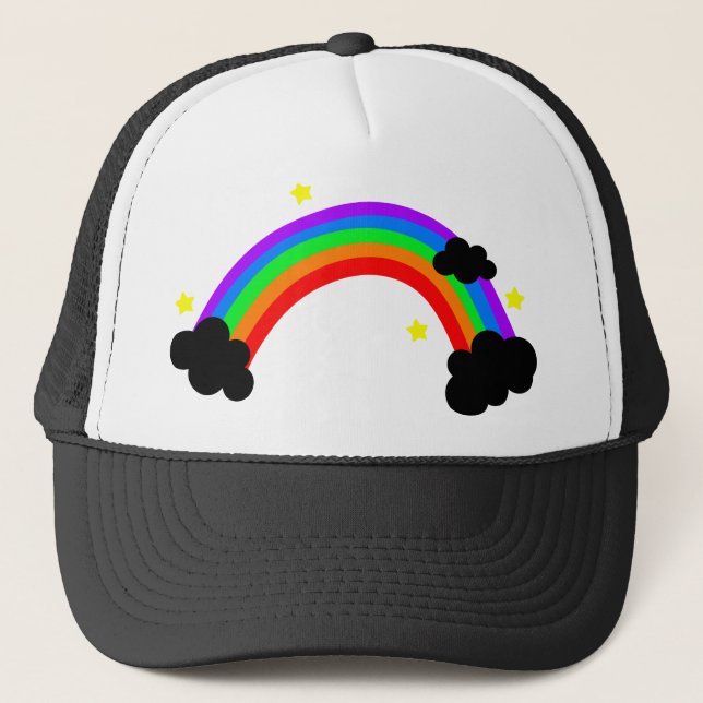 Farbiger Regenbogen Truckerkappe (Vorderseite)
