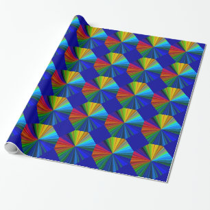 Farbiger Regenbogen Vortex Geschenkpapier