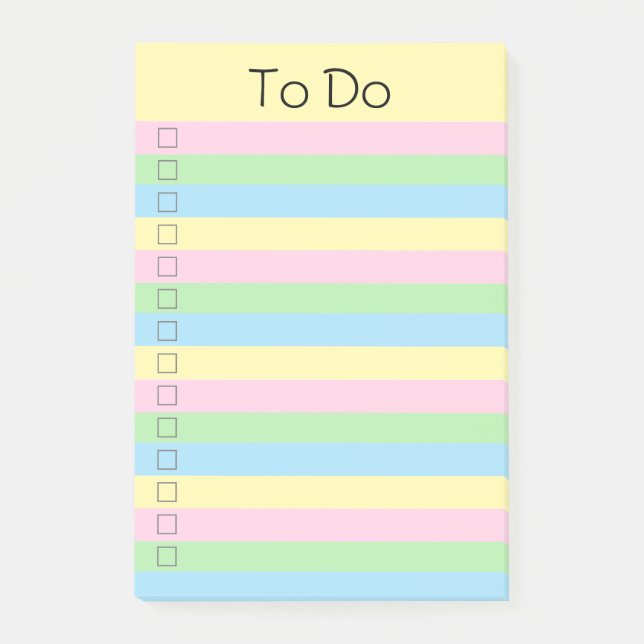 Farbiger Regenbogen zu führen Post-it Klebezettel (Vorderseite)