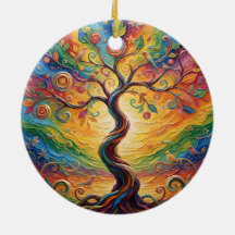 Farbiger Regenbogenbaum Abstract
