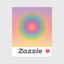 Farbiger Regenbogenkonzentrischer Circle Space Aufkleber