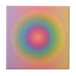 Farbiger Regenbogenkonzentrischer Circle Space Fliese