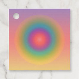 Farbiger Regenbogenkonzentrischer Circle Space Geschenkanhänger