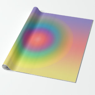 Farbiger Regenbogenkonzentrischer Circle Space Geschenkpapier