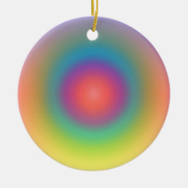 Farbiger Regenbogenkonzentrischer Circle Space Keramik Ornament