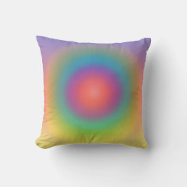 Farbiger Regenbogenkonzentrischer Circle Space Kissen