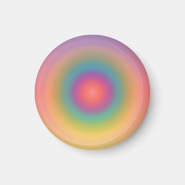 Farbiger Regenbogenkonzentrischer Circle Space Magnet (Vorne)