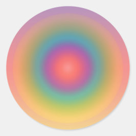 Farbiger Regenbogenkonzentrischer Circle Space Runder Aufkleber