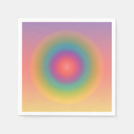 Farbiger Regenbogenkonzentrischer Circle Space Serviette