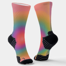 Farbiger Regenbogenkonzentrischer Circle Space Socken