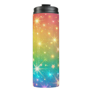 Farbiger Regenbogenstern Weltraum Thermosbecher