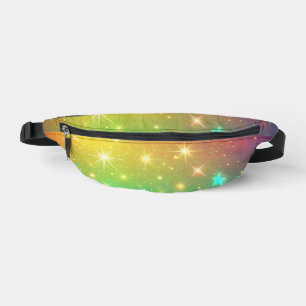 Farbiger Regenbogensternraum Bauchtasche