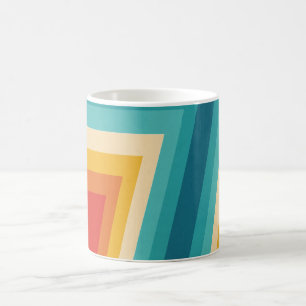 Farbiger Retro-Streifen - 70er, 80er-Design Kaffeetasse