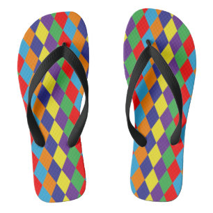 Farbiger Rhombus Flip Flops