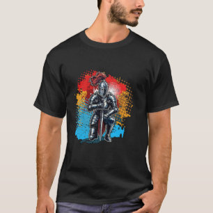 Farbiger Ritter Lustige Mittelalterliche Ritter Re T-Shirt