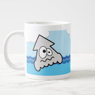 Farbiger roher Tintenfisch Illustriert Jumbo-Tasse