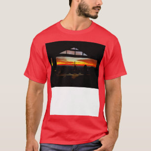 Farbiger roter Himmel am hübschen Ort T-Shirt
