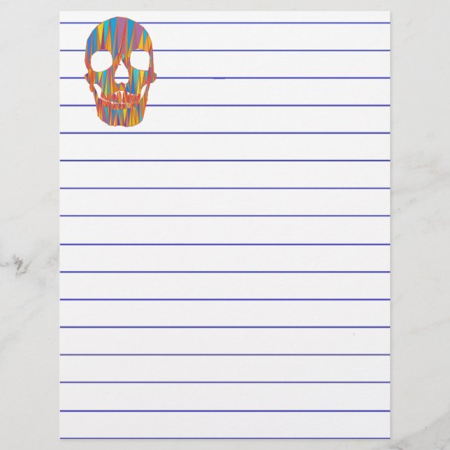 farbiger Schädel (Vorderseite)