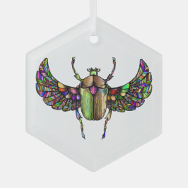 Farbiger Schal Ornament Aus Glas