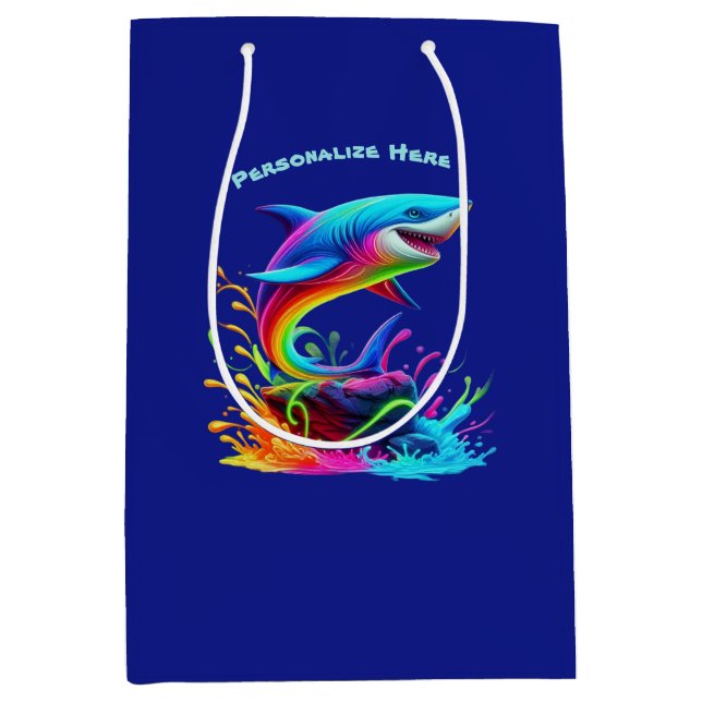 Farbiger Schellfisch Mittlere Geschenktüte (Vorderseite)