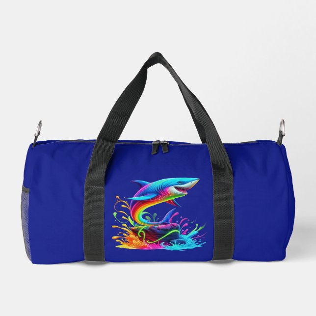 Farbiger Schlittschuh Duffle Bag (Rückseite)