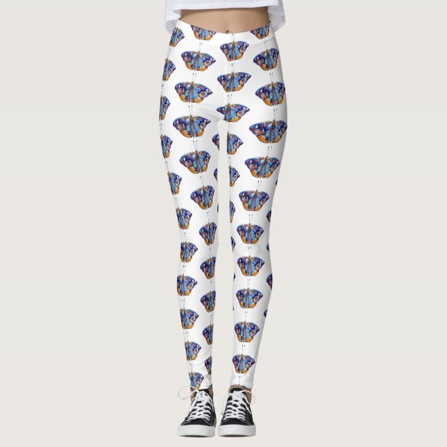 Farbiger Schmetterling Leggings (Vorderseite)