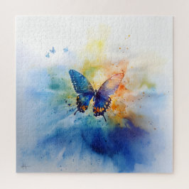 Farbiger Schmetterling Wasserfarben-Jigsaw-Puzzle Puzzle
