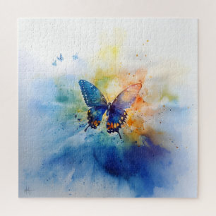 Farbiger Schmetterling Wasserfarben-Jigsaw-Puzzle Puzzle