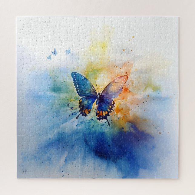 Farbiger Schmetterling Wasserfarben-Jigsaw-Puzzle Puzzle (Vertikal)