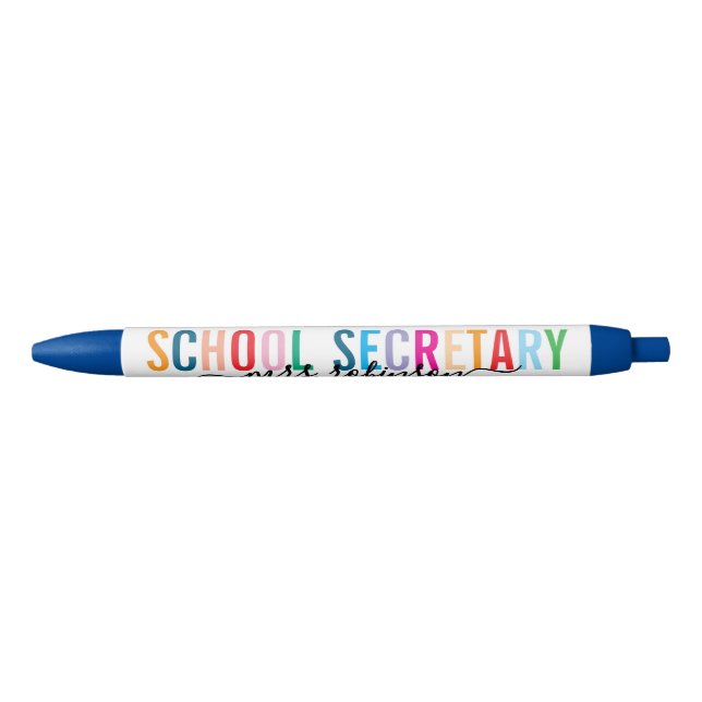 Farbiger Schulsekretärinnen-Stift mit individuelle Kugelschreiber (Vorderseite)