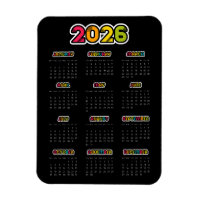 Farbiger Schwarzer Kalender 2025