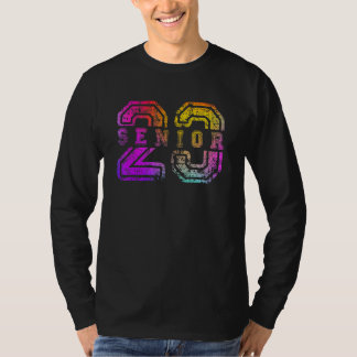 Farbiger Senior 2023 Abschlussjahrgang 2023 Vint T-Shirt