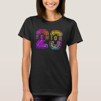 Farbiger Senior 2023 Abschlussjahrgang 2023 Vint T-Shirt